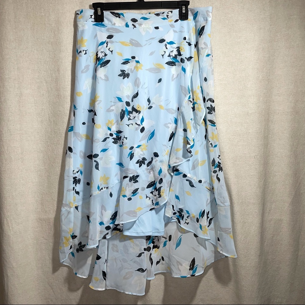 Lane Bryant A-Line‎ Wrap Skirt Blue Skirt 14/16 NWT